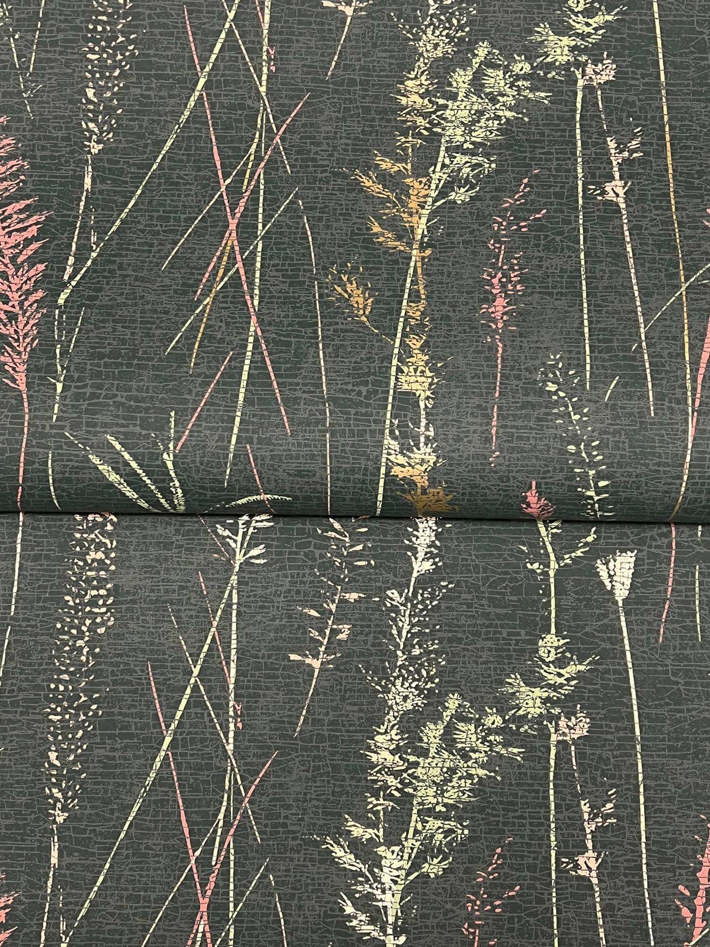 Antonina Vella Layered Luxe Meadow Splendor Wallpaper Sample - Black