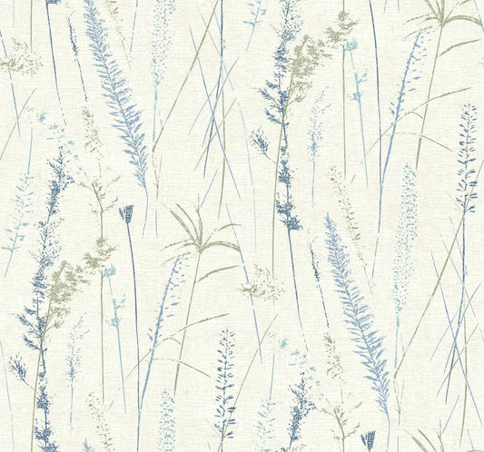 Antonina Vella Layered Luxe Meadow Splendor Wallpaper - Blue