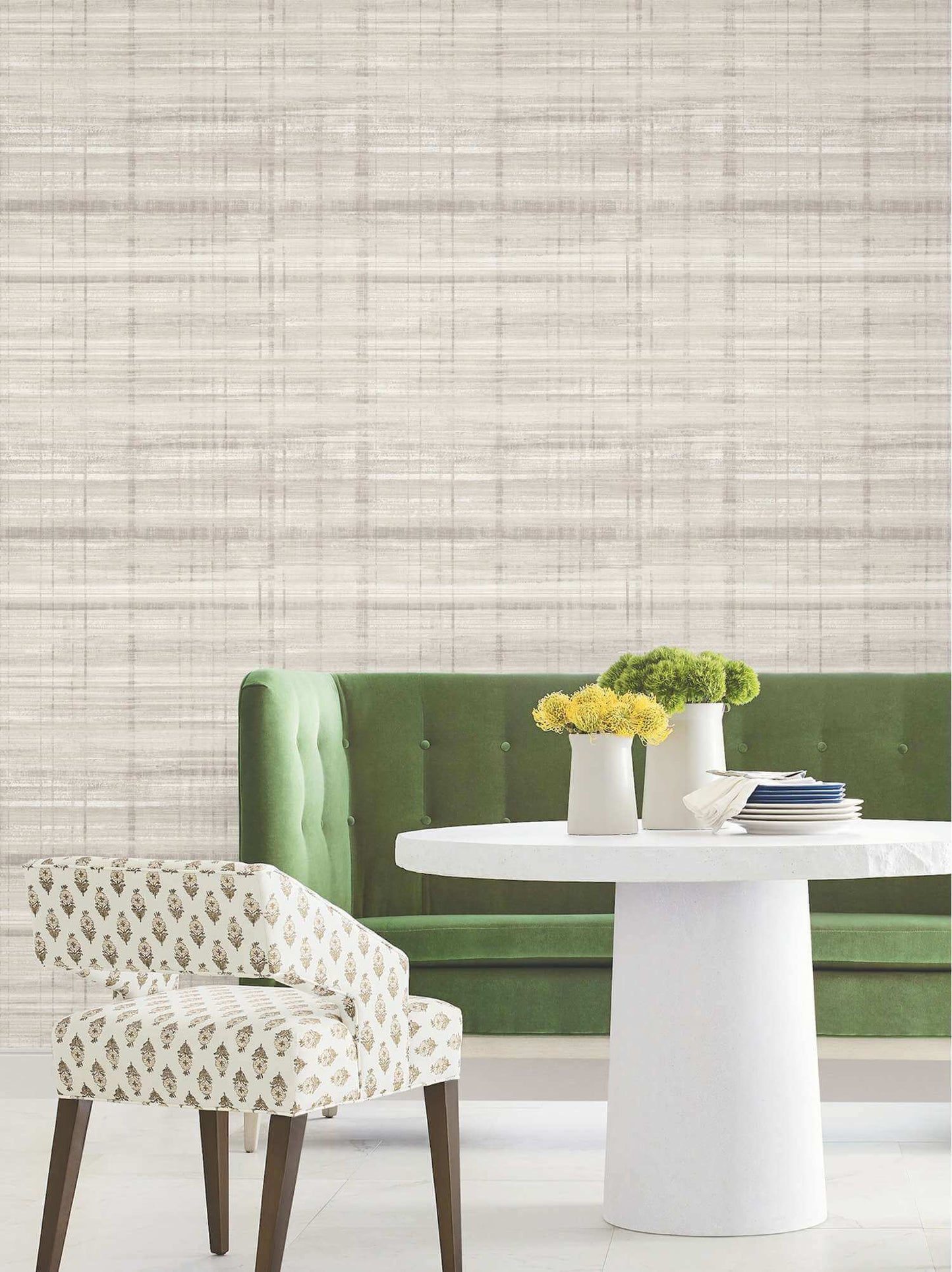 Antonina Vella Layered Luxe Vanishing Point Wallpaper - Gray