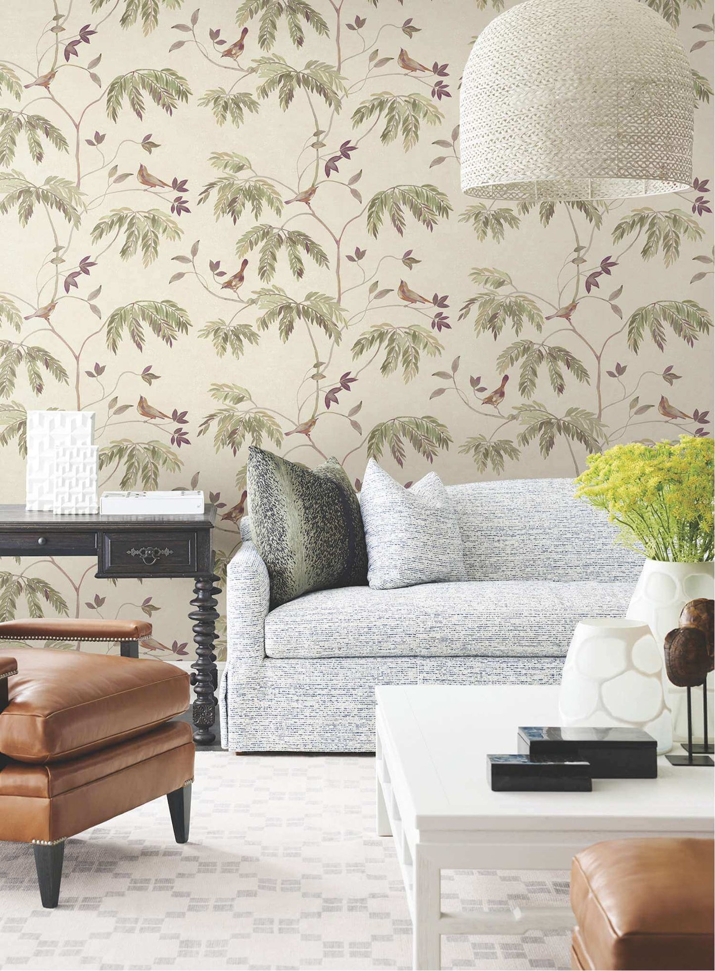 Antonina Vella Layered Luxe Cillian Wallpaper Sample - Plum