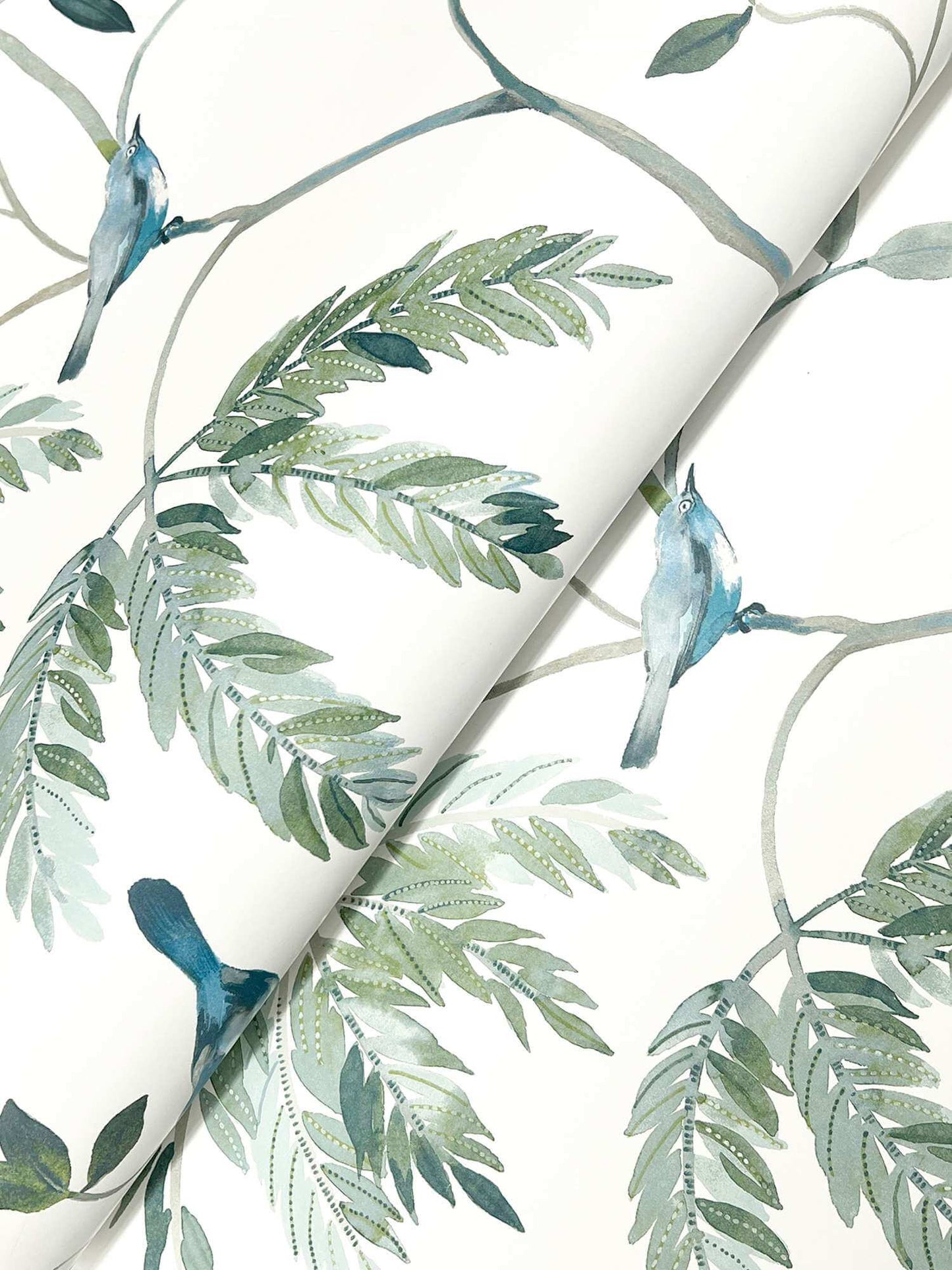 Antonina Vella Layered Luxe Cillian Wallpaper Sample - Blue