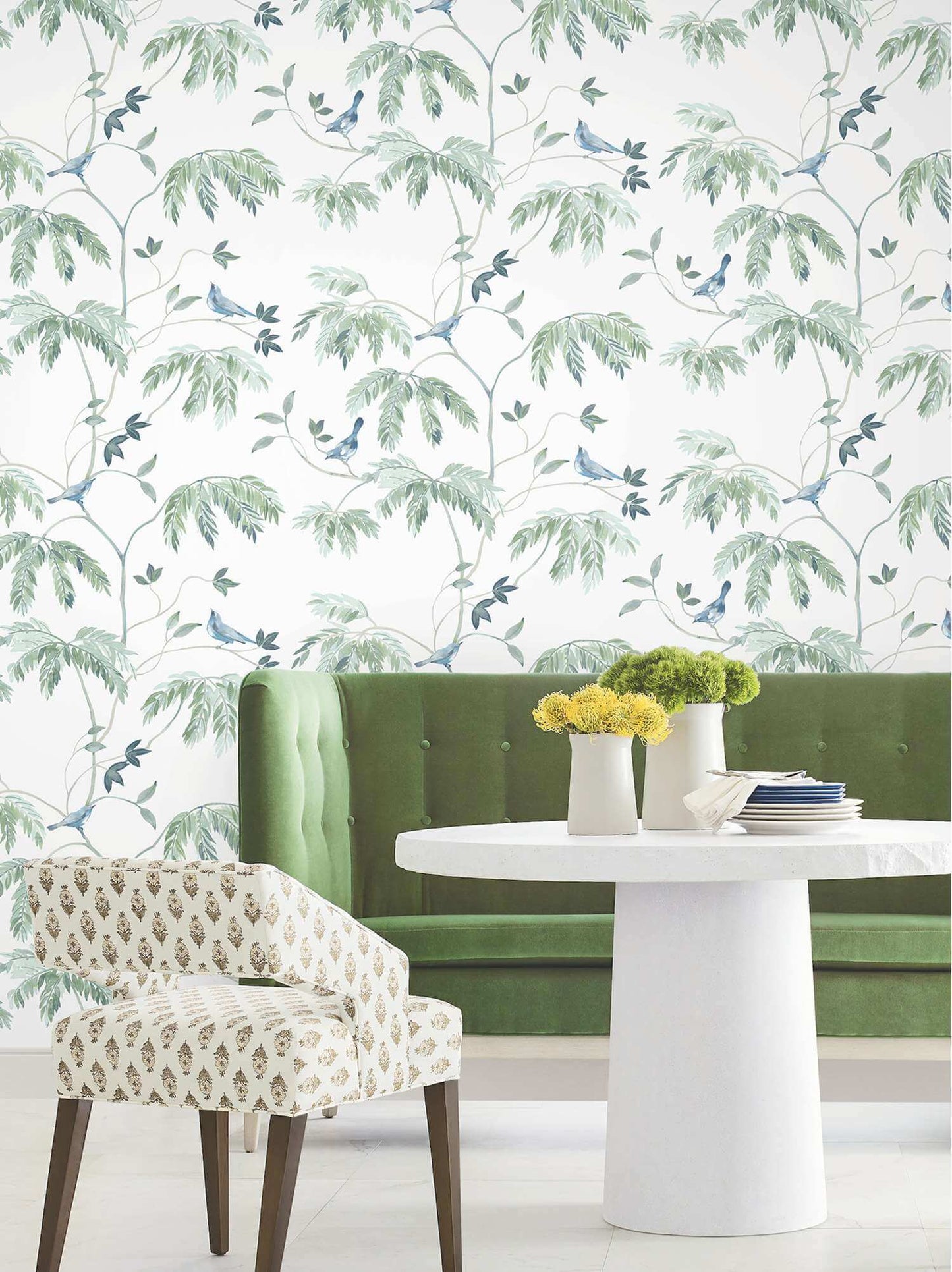 Antonina Vella Layered Luxe Cillian Wallpaper Sample - Blue