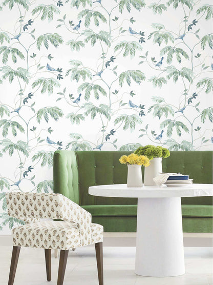 Antonina Vella Layered Luxe Cillian Wallpaper Sample - Blue