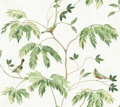 Antonina Vella Layered Luxe Cillian Botanical Wallpaper - Green