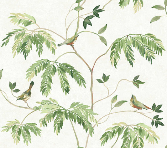 Antonina Vella Layered Luxe Cillian Botanical Wallpaper - Green