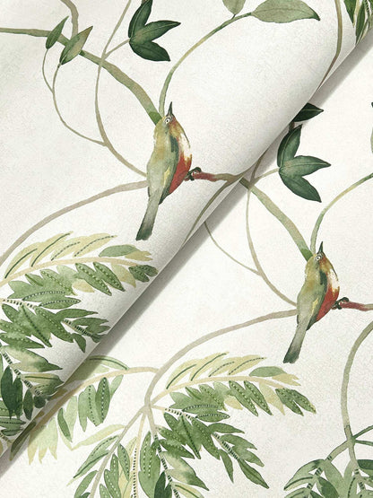 Antonina Vella Layered Luxe Cillian Botanical Wallpaper - Green