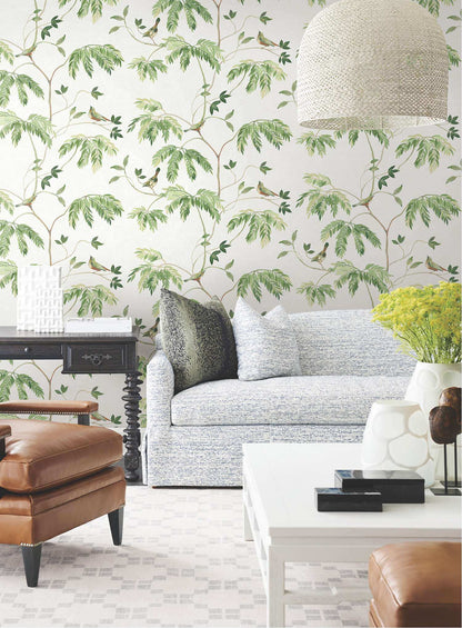 Antonina Vella Layered Luxe Cillian Botanical Wallpaper - Green