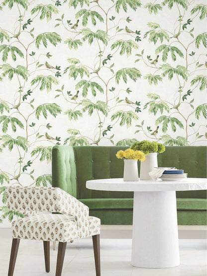 Antonina Vella Layered Luxe Cillian Botanical Wallpaper - Green