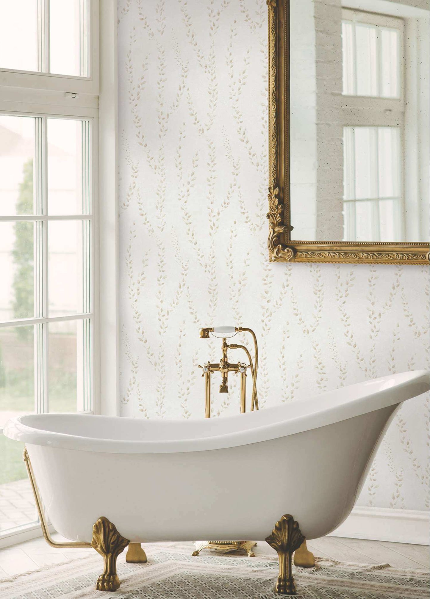Antonina Vella Layered Luxe Alpenrose Wallpaper Sample - Beige