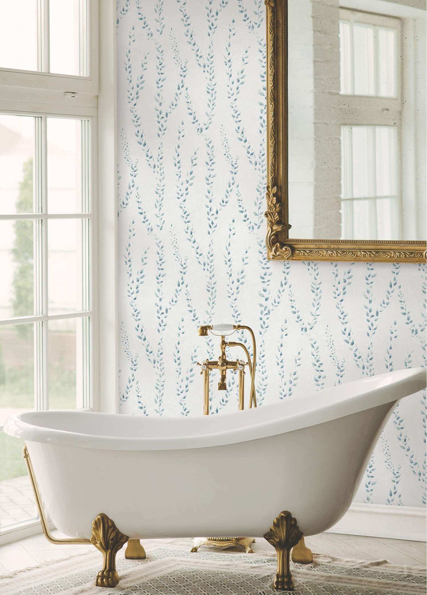 Antonina Vella Layered Luxe Alpenrose Wallpaper Sample - Sapphire