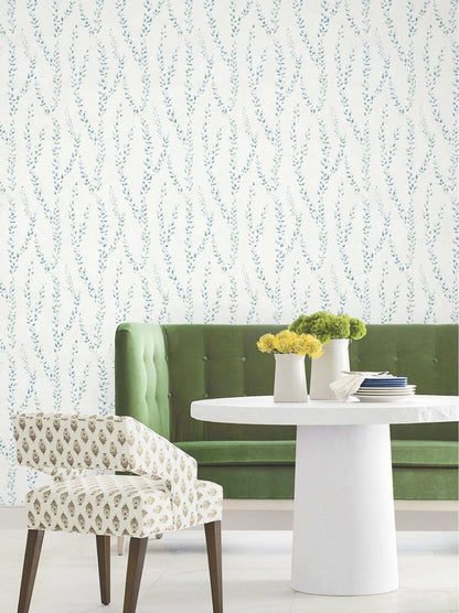 Antonina Vella Layered Luxe Alpenrose Wallpaper Sample - Sapphire