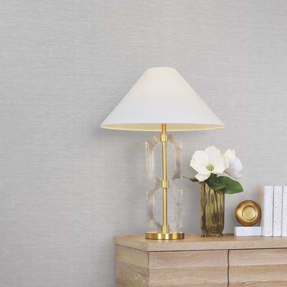 Antonina Vella Layered Luxe Hempfield Weave Wallpaper - Light Grey