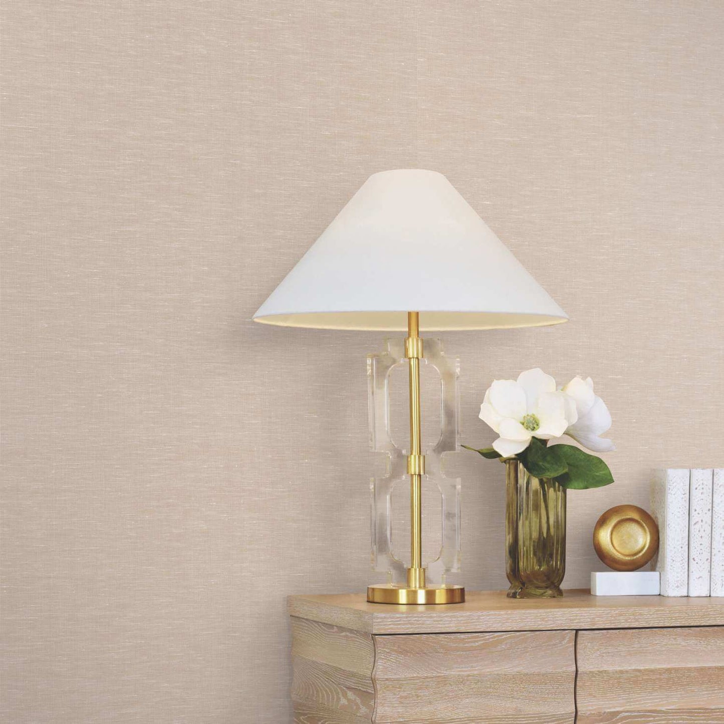 Antonina Vella Layered Luxe Hempfield Weave Wallpaper - Wheat