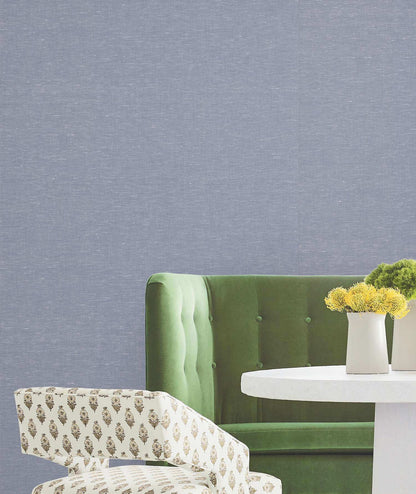 Antonina Vella Layered Luxe Hempfield Weave Wallpaper - Blue