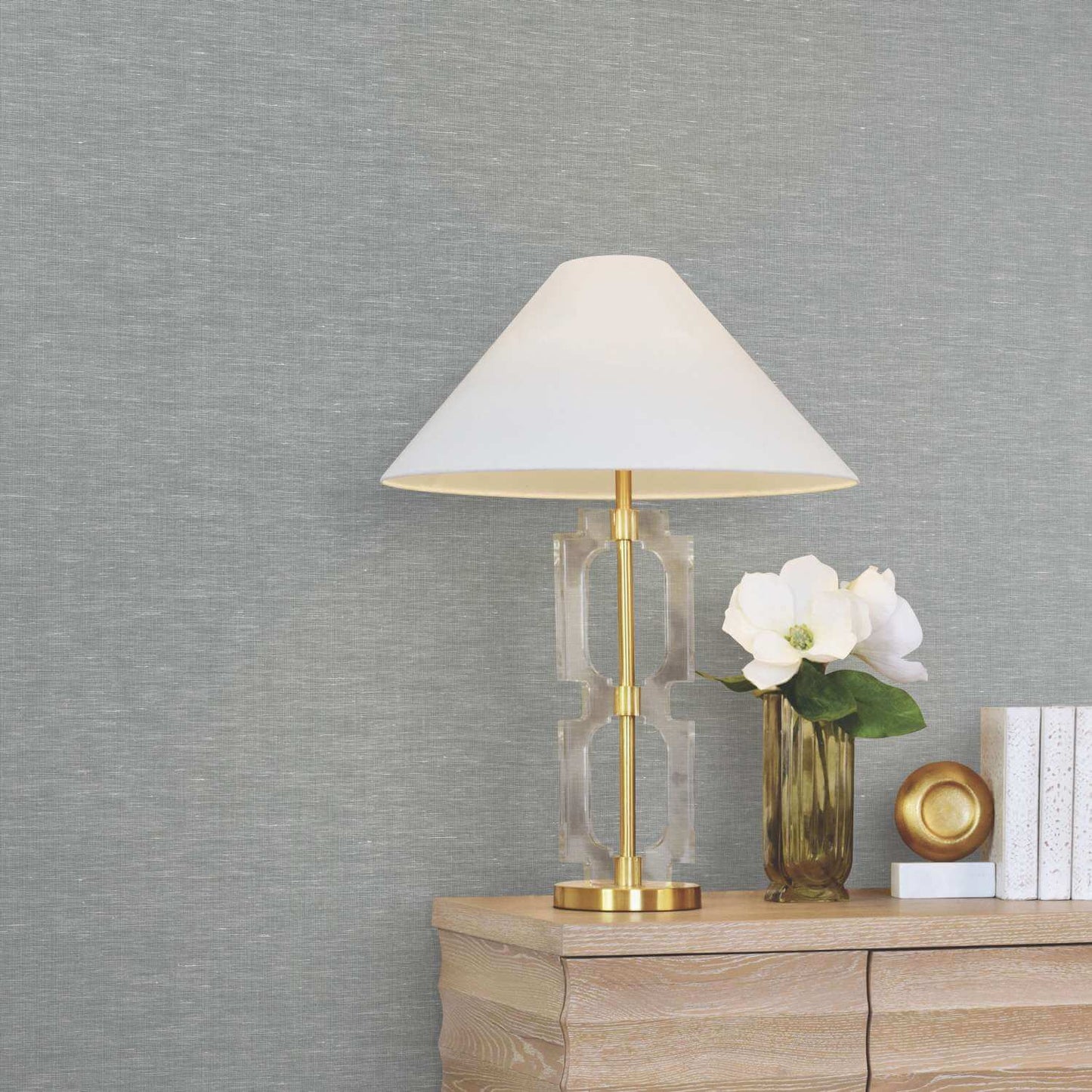 Antonina Vella Layered Luxe Hempfield Weave Wallpaper - Sea Green