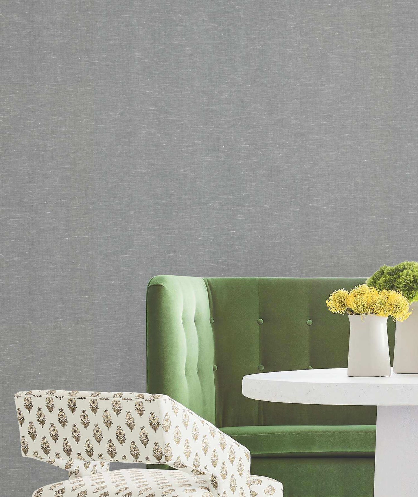 Antonina Vella Layered Luxe Hempfield Weave Wallpaper - Sea Green