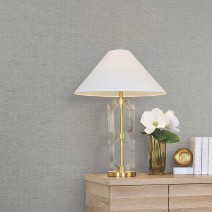 Antonina Vella Layered Luxe Hempfield Weave Wallpaper Sample - Charcoal