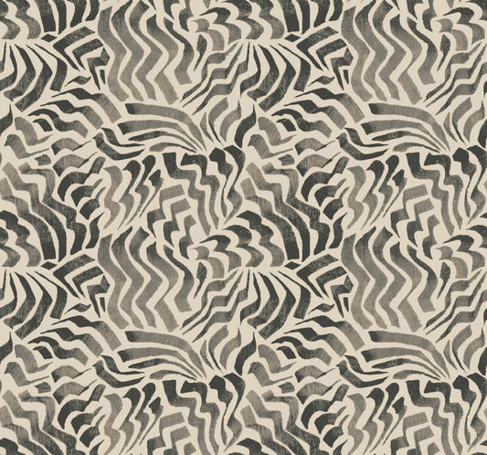 Lemieux et Cie Signature Zora Wave Wallpaper - Charcoal