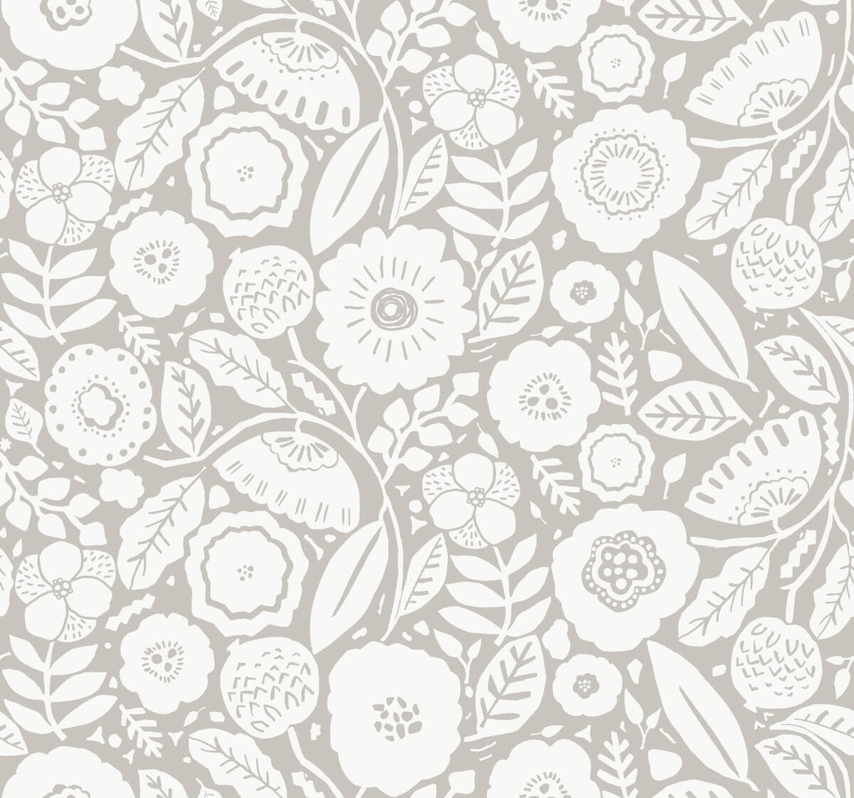 Lemieux et Cie Signature Camille Blossom Wallpaper - Grey