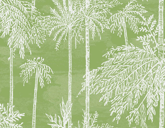 Lillian August Coastal Haven Palm Grove Wallpaper - Summer Fern