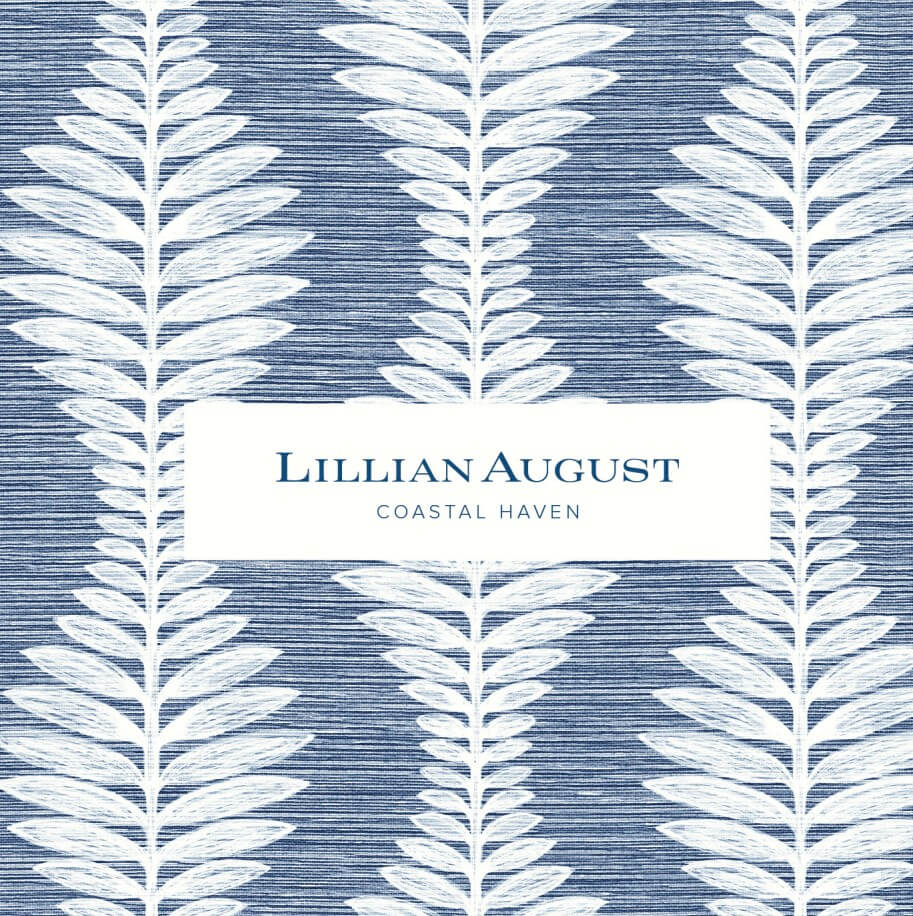 Lillian August Coastal Haven Arielle Abstract Stripe Wallpaper - Haze