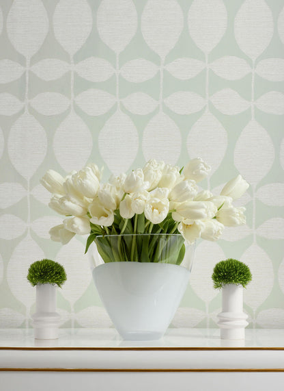 Thibaut Modern Resource Lola Wallpaper - Sage