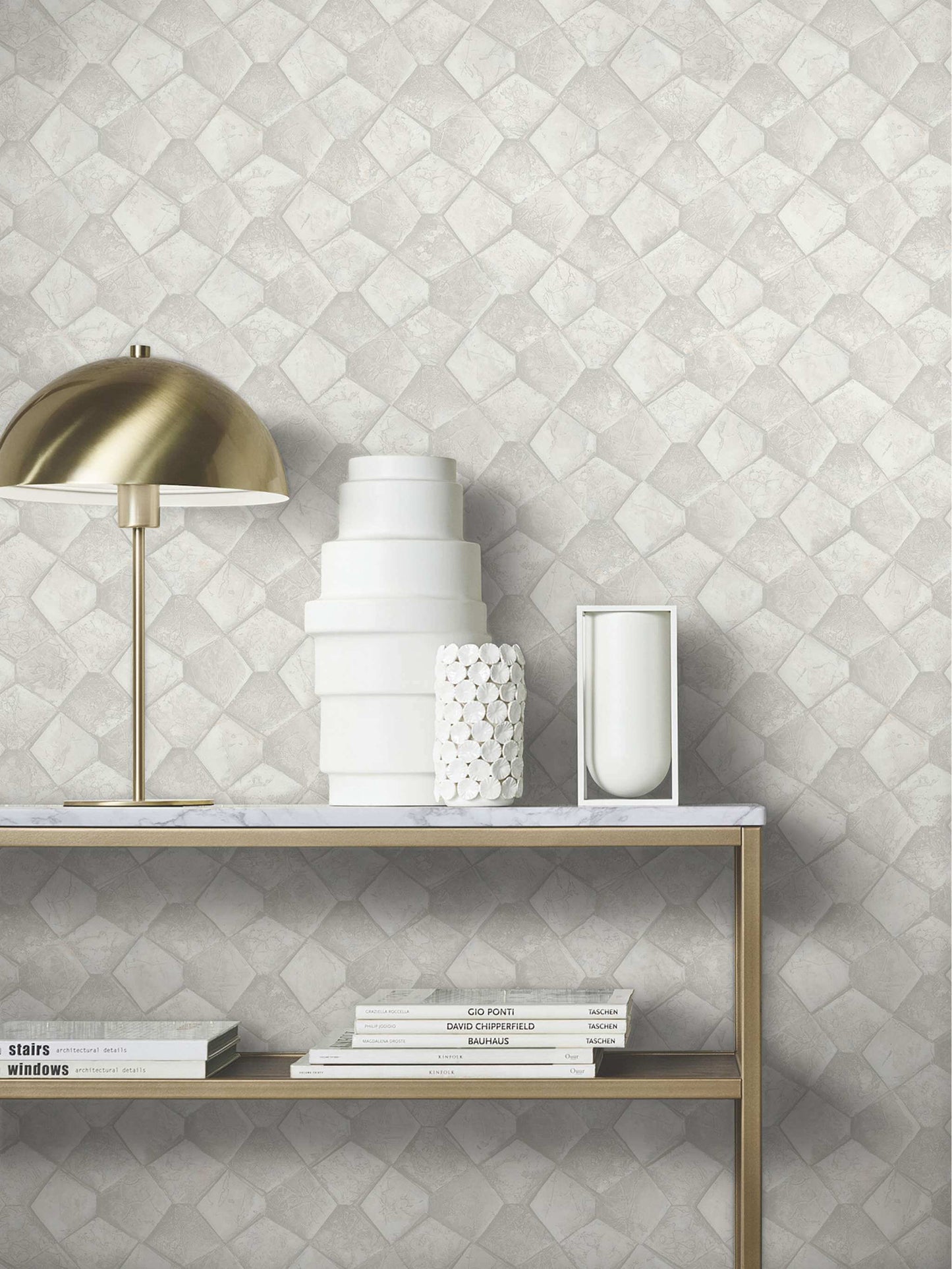 Antonina Vella Opulent Accents Waterford Wallpaper - Dove