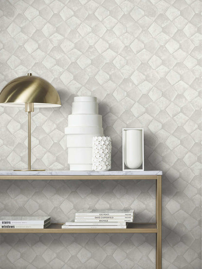 Antonina Vella Opulent Accents Waterford Wallpaper - Dove