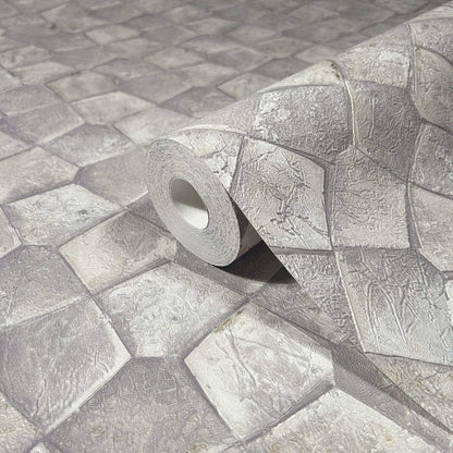 Antonina Vella Opulent Accents Waterford Wallpaper - Grey