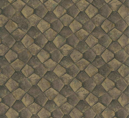 Antonina Vella Opulent Accents Waterford Wallpaper - Gold