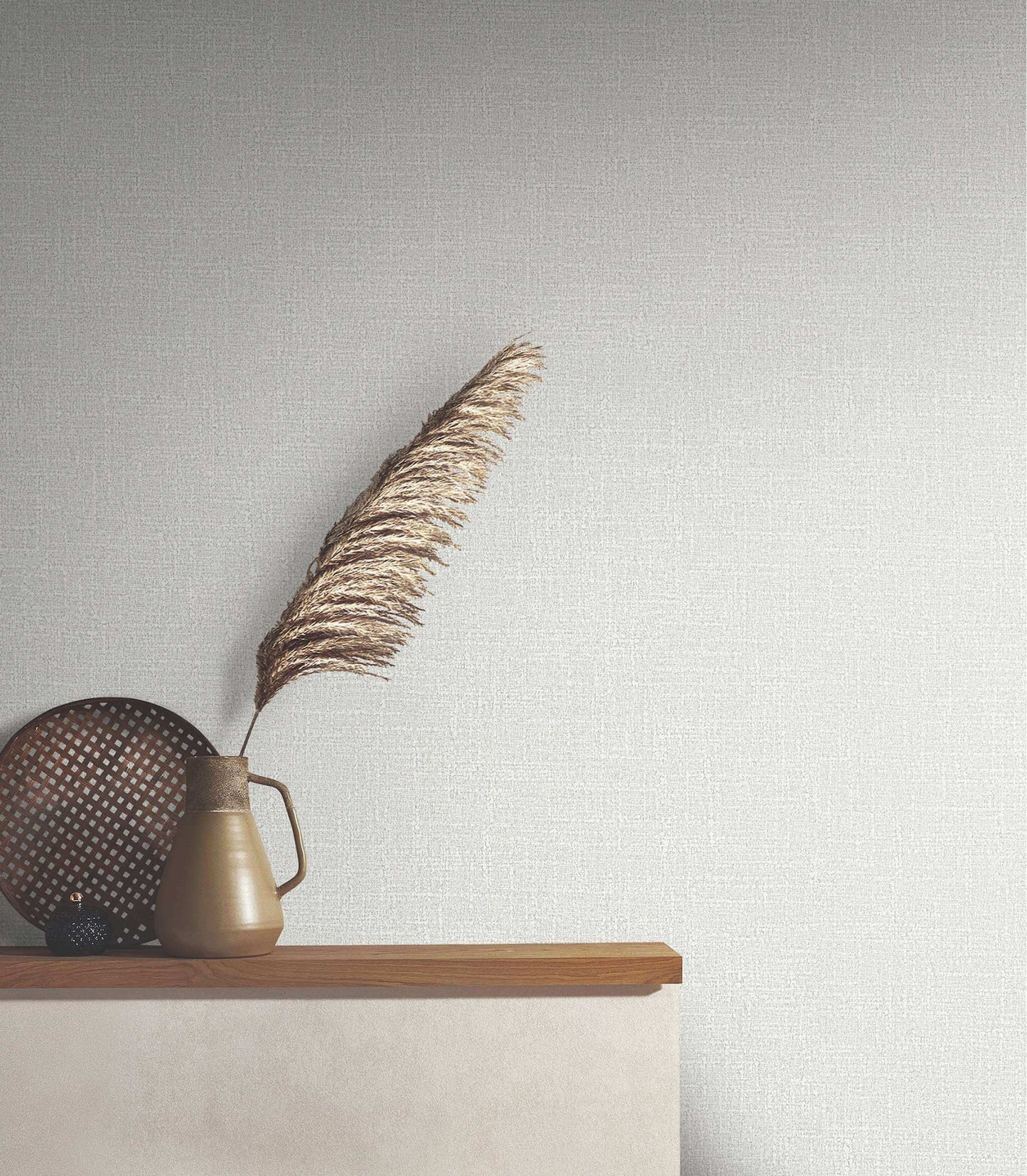 Antonina Vella Opulent Accents Highland Tweed Wallpaper - Light Grey