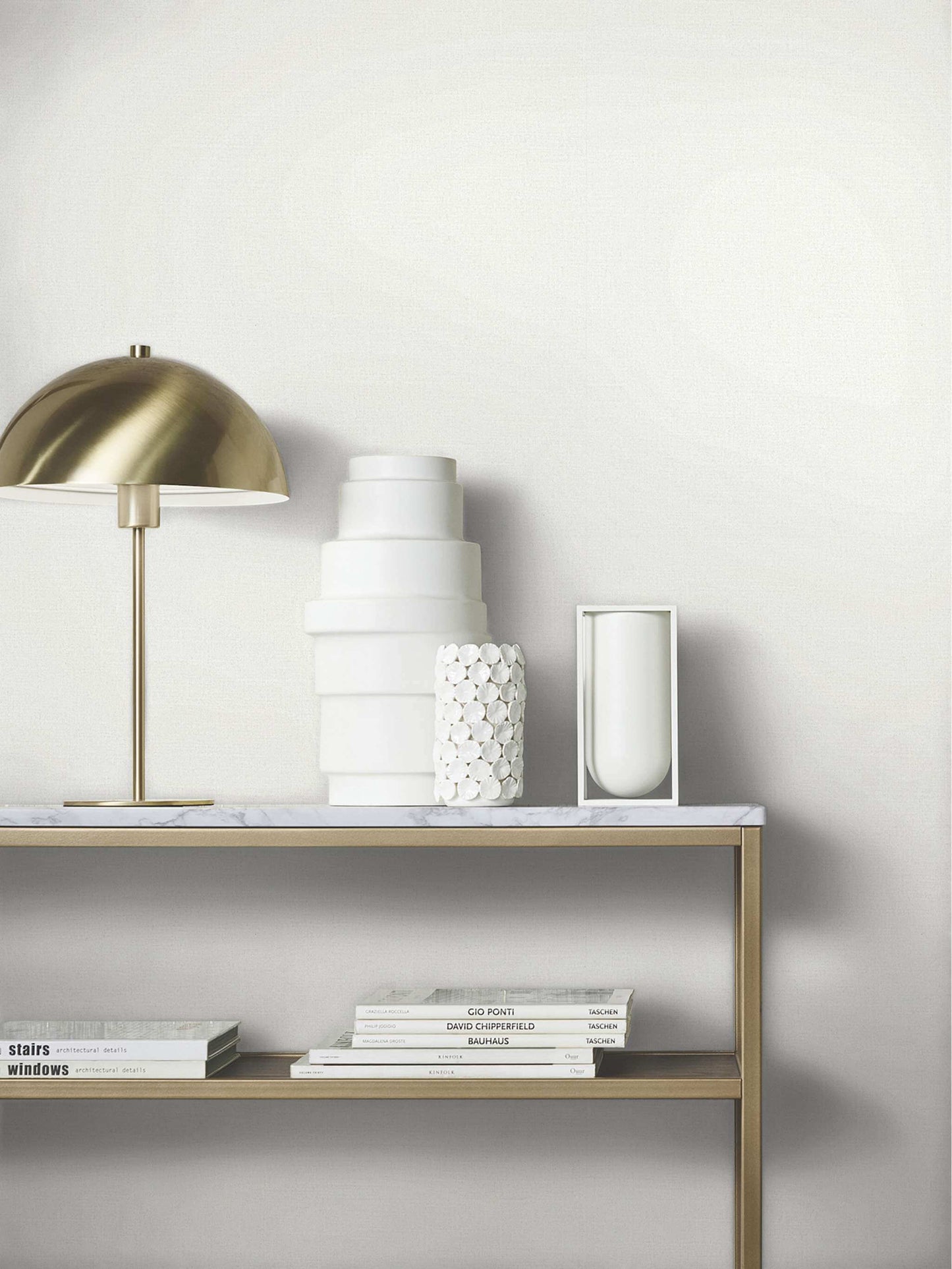 Antonina Vella Opulent Accents Cabric Wallpaper - White