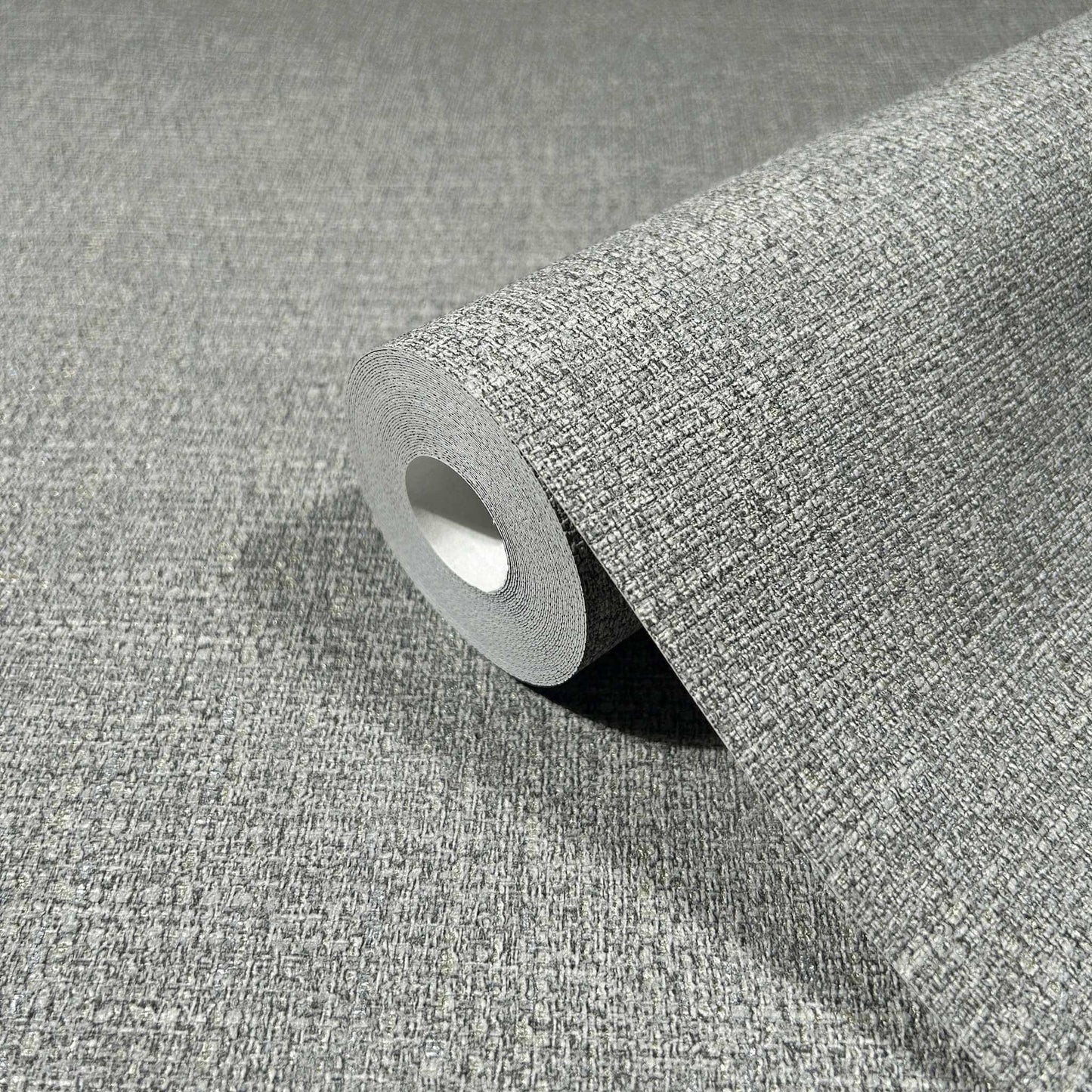 Antonina Vella Opulent Accents Highland Tweed Wallpaper - Dark Grey