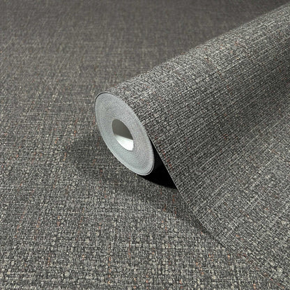 Antonina Vella Opulent Accents Highland Tweed Wallpaper - Charcoal