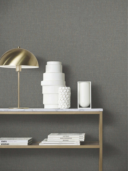 Antonina Vella Opulent Accents Highland Tweed Wallpaper - Charcoal