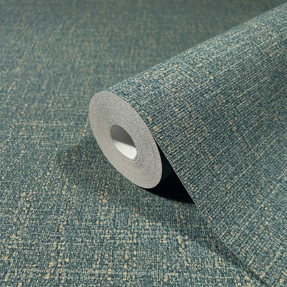 Antonina Vella Opulent Accents Highland Tweed Wallpaper - Dark Blue