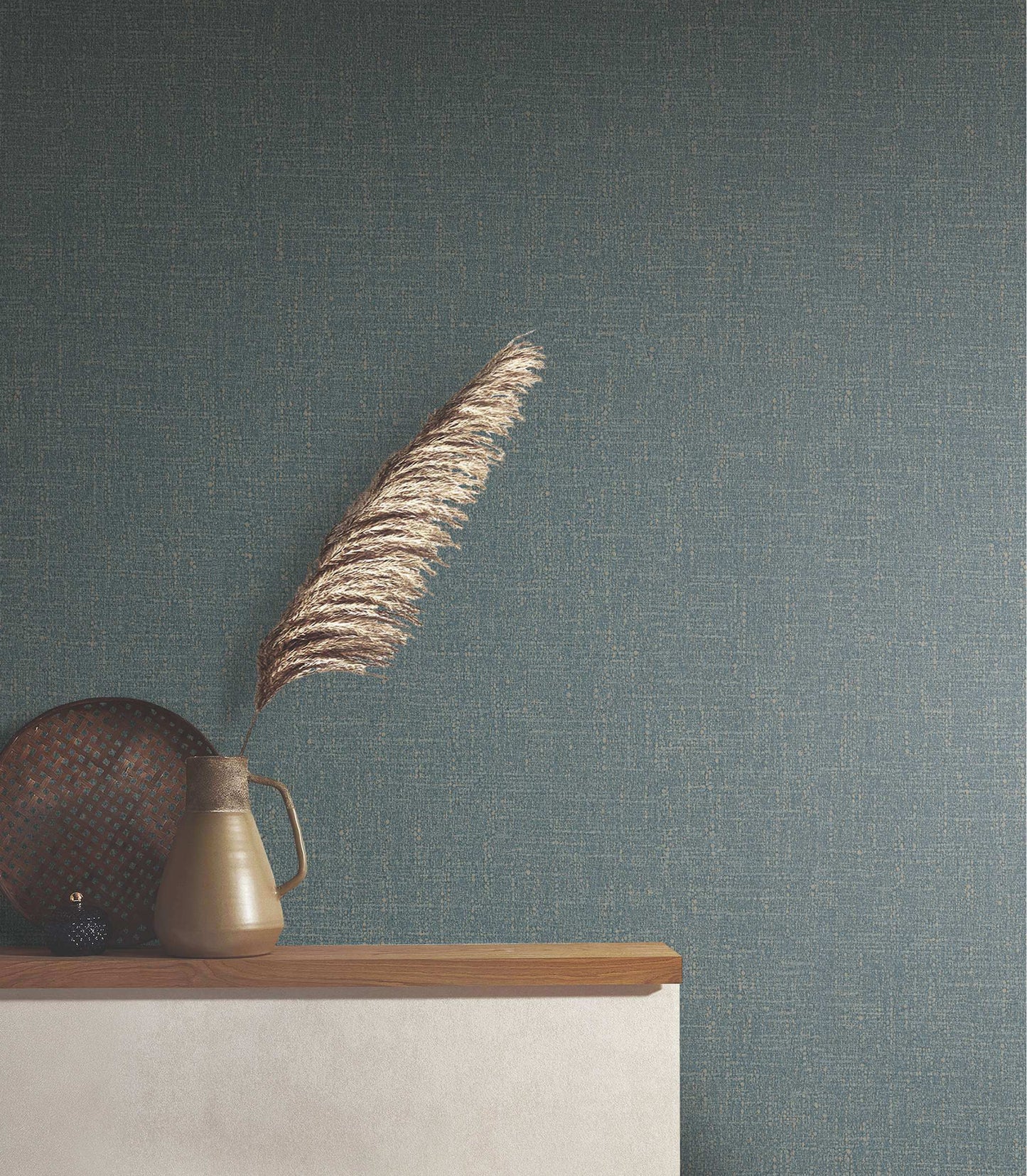 Antonina Vella Opulent Accents Highland Tweed Wallpaper - Dark Blue