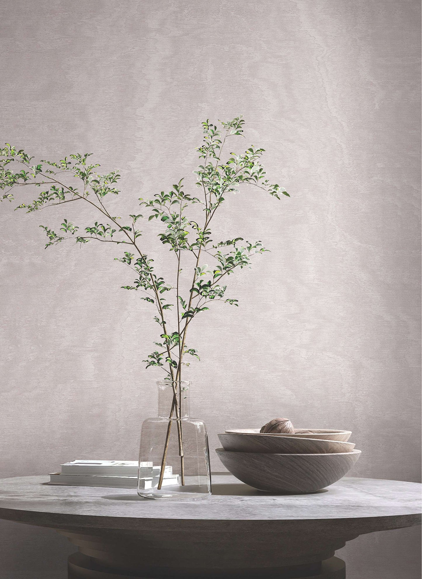 Antonina Vella Opulent Accents Shimmering Moire Wallpaper - Dove