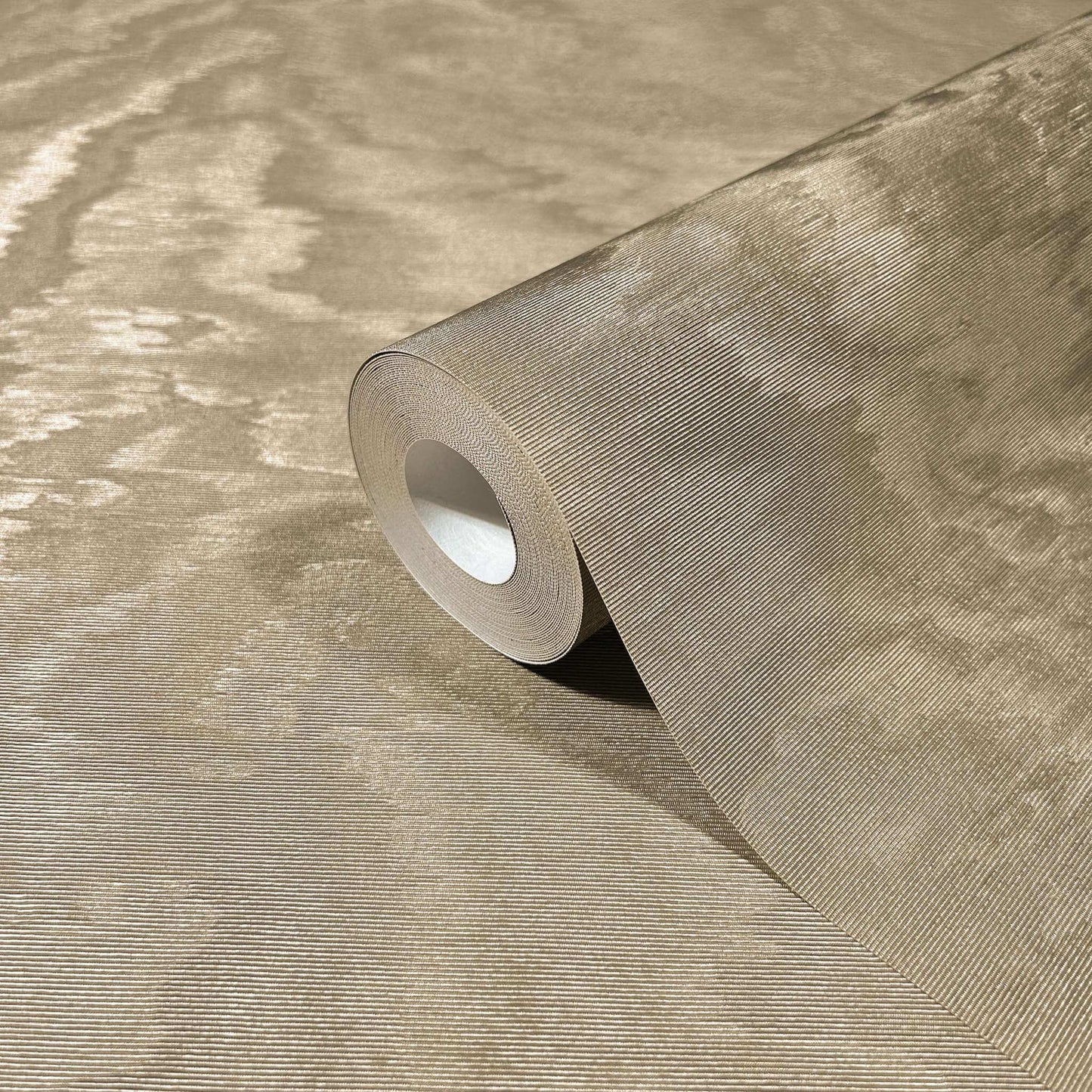 Antonina Vella Opulent Accents Shimmering Moire Wallpaper - Taupe