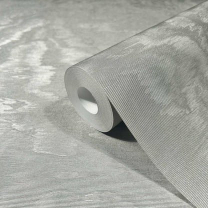 Antonina Vella Opulent Accents Shimmering Moire Wallpaper - Silver