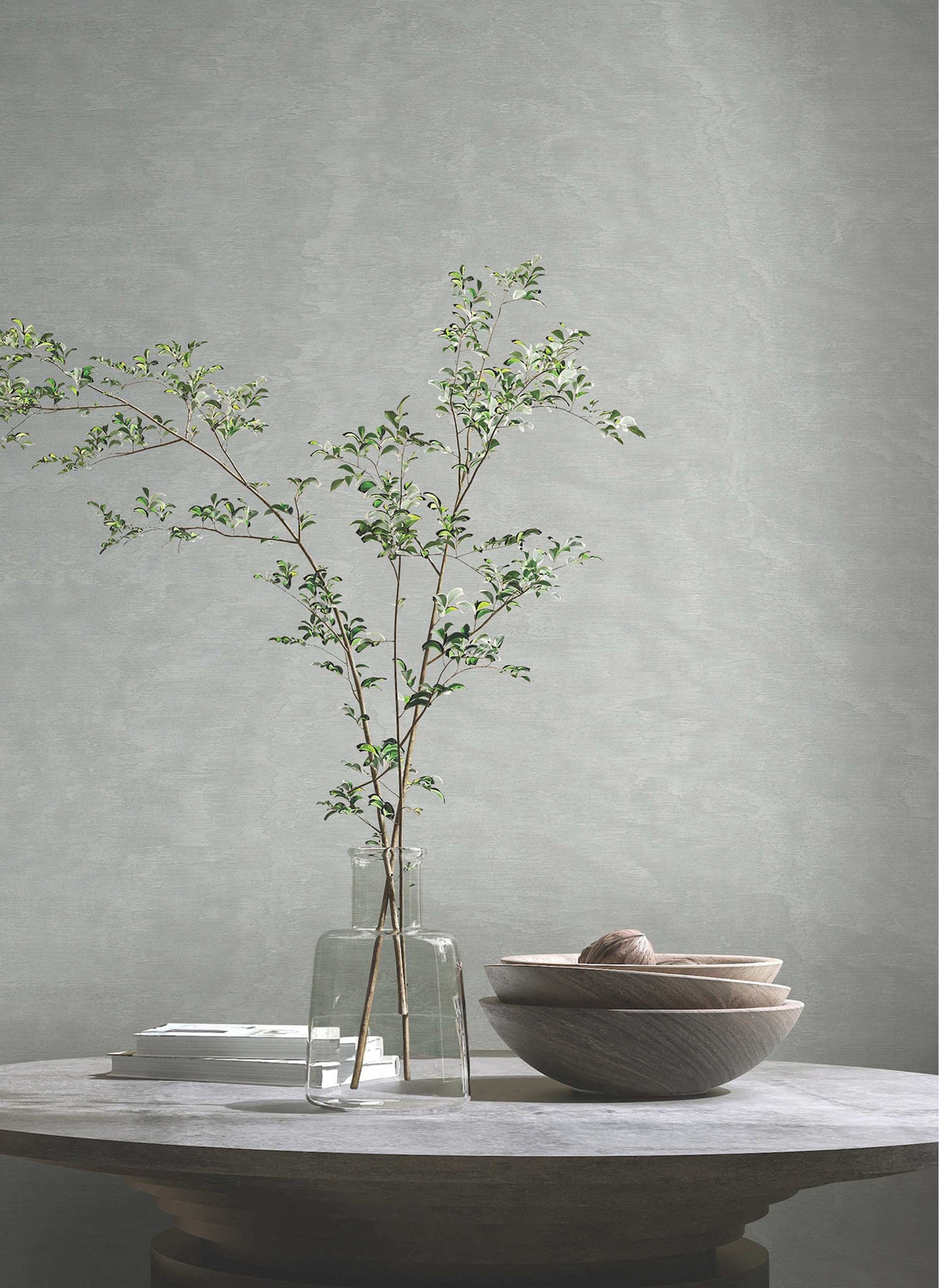 Antonina Vella Opulent Accents Shimmering Moire Wallpaper - Silver