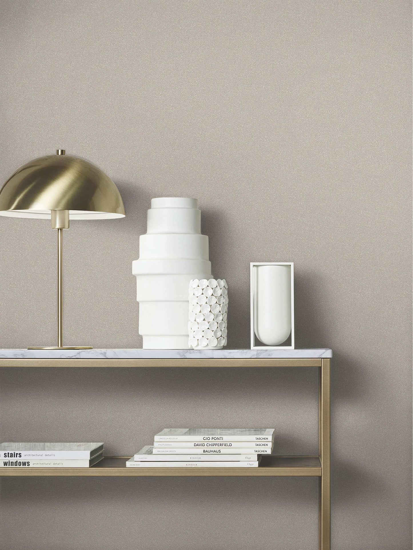 Antonina Vella Opulent Accents Glistening Quartz Wallpaper - Taupe