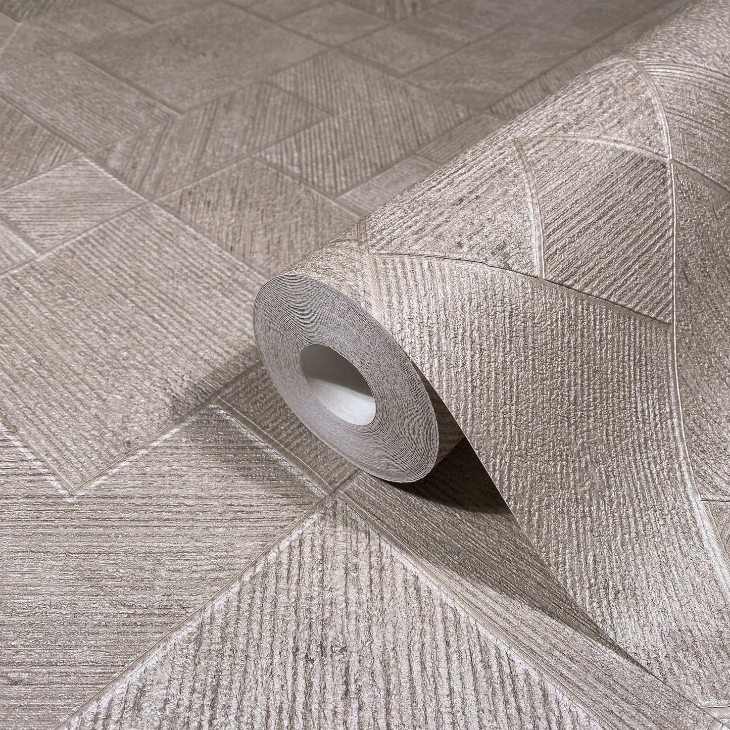 Antonina Vella Opulent Accents Marquetry Wallpaper - Grey
