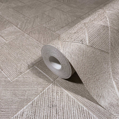 Antonina Vella Opulent Accents Marquetry Wallpaper - Grey
