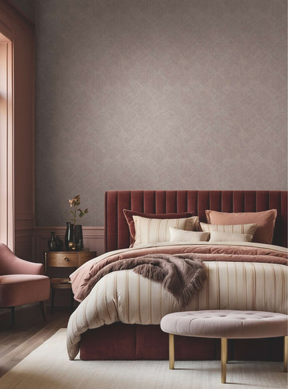 Antonina Vella Opulent Accents Marquetry Wallpaper - Grey