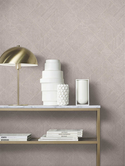 Antonina Vella Opulent Accents Marquetry Wallpaper - Grey