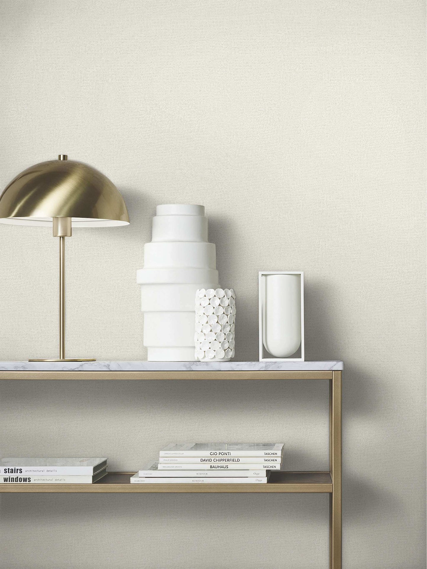 Antonina Vella Opulent Accents Garden Stone Wallpaper - Eggshell