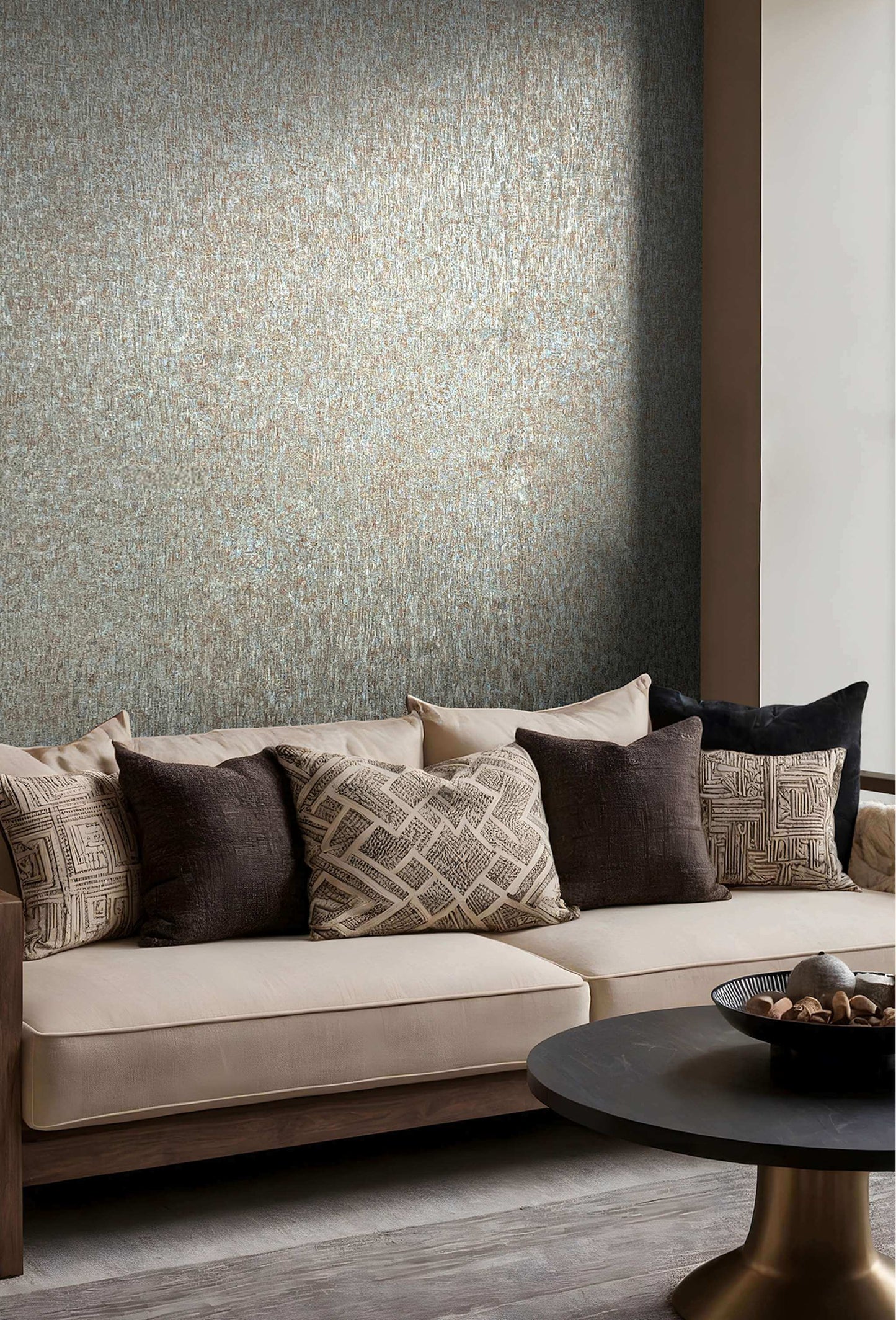 Antonina Vella Opulent Accents Dustan Wallpaper - Teal