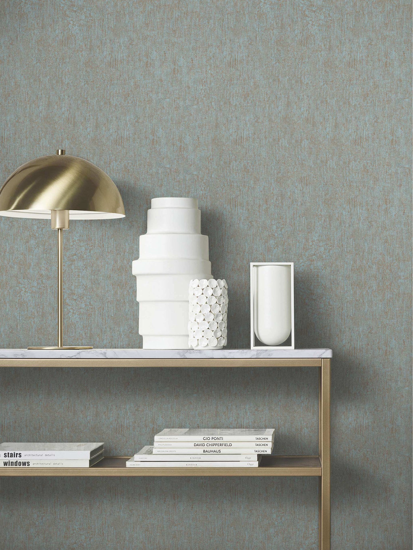 Antonina Vella Opulent Accents Dustan Wallpaper - Teal