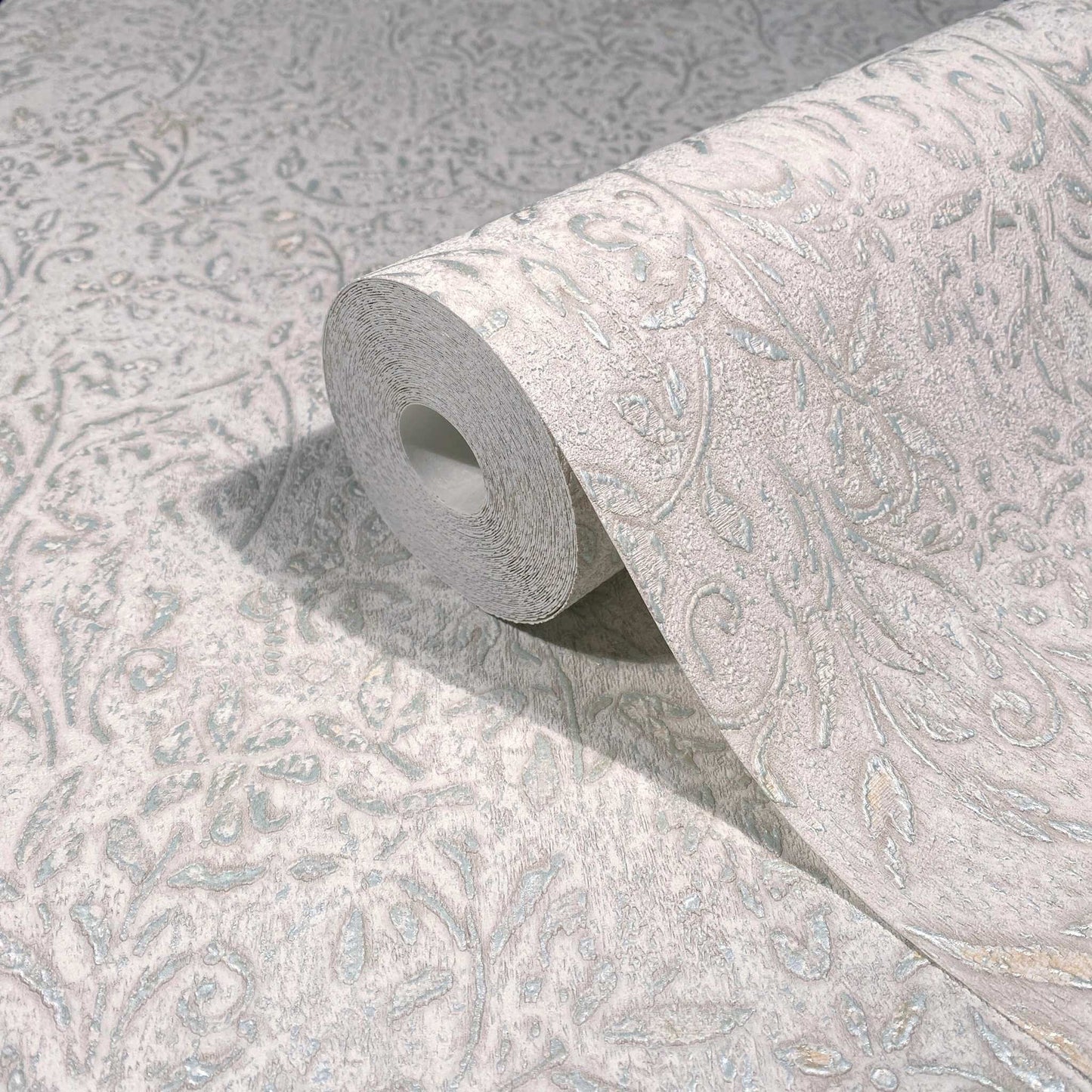 Antonina Vella Opulent Accents Sculpted Floral Wallpaper - Aqua